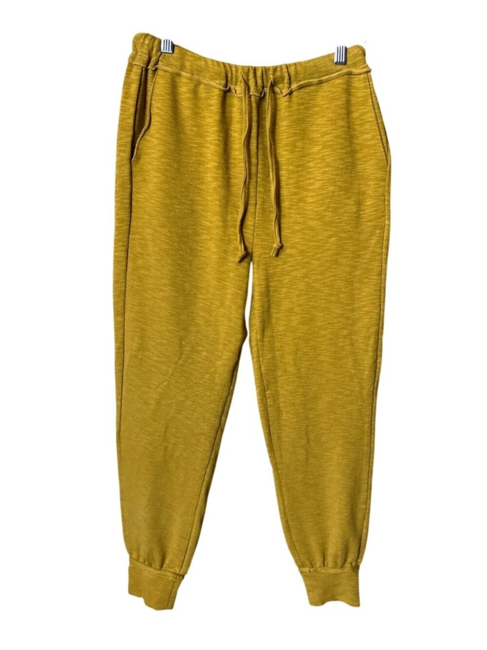 Mia Joy Mustard Yellow Jogger Pants XS Cotton Blend Elastic Waist Casual